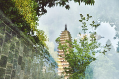 Three Pagodas - Trees and Path
