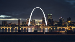 St Louis Riverfront Night