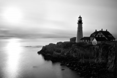 B&W Portland Head Light House
