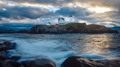 Nubble Lighthouse Rough Waters