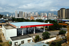 Gas Station Among Towers