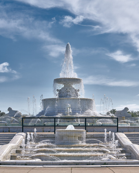 Marble White Fountain