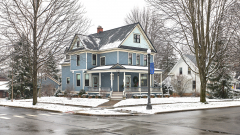 Snow Covered Corner House